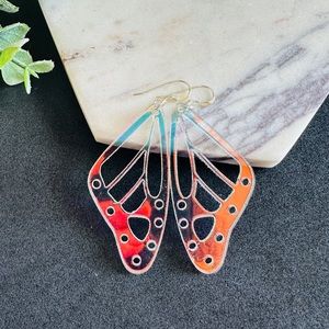 Butterfly wings Earrings Iridescent / Holographic Earrings